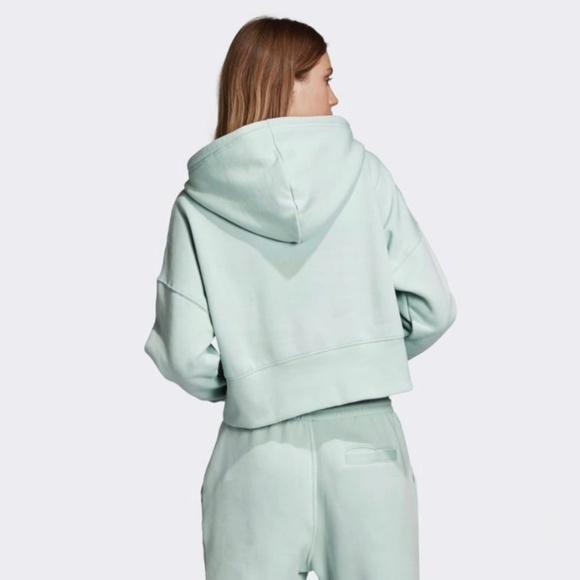 New Adidas Oversized Cropped Hoodie - Picture 2 of 8